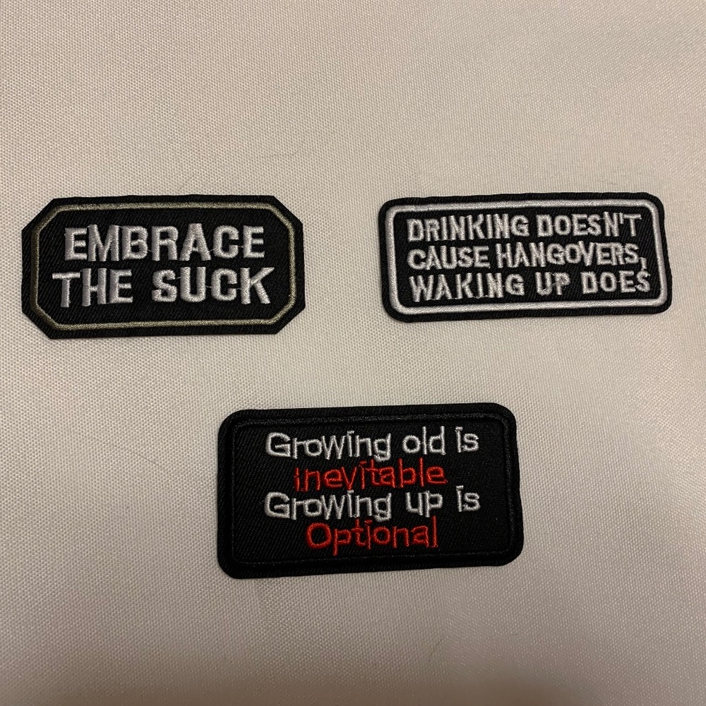 NEW! Set of 3 Hilarious Stick on Patches!  Set #9